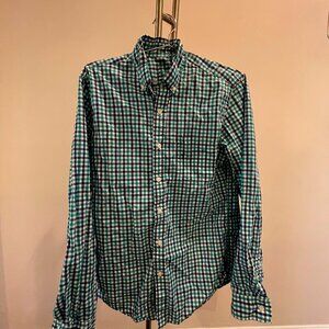 Mens JCrew Button-Down cotton gingham shirt (Small)